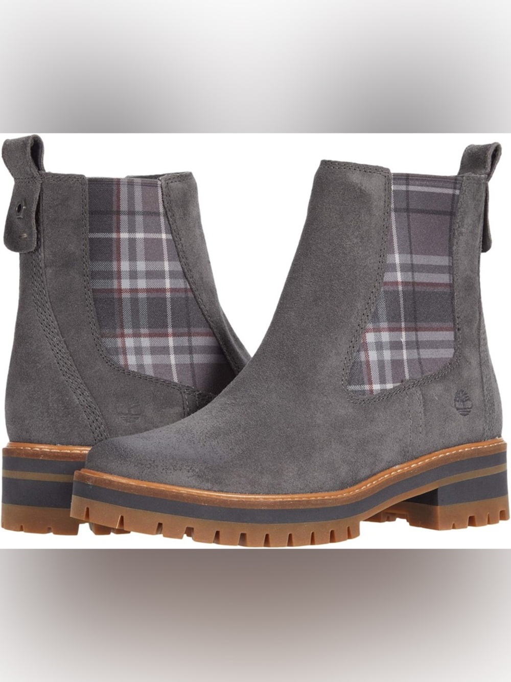 Timberland® Courmayeur Valley Chelsea boot with plaid detail